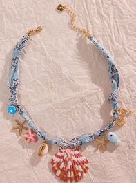 Bandana Shell Charm Necklace Detail 2 - ALTAR'D STATE KIDS