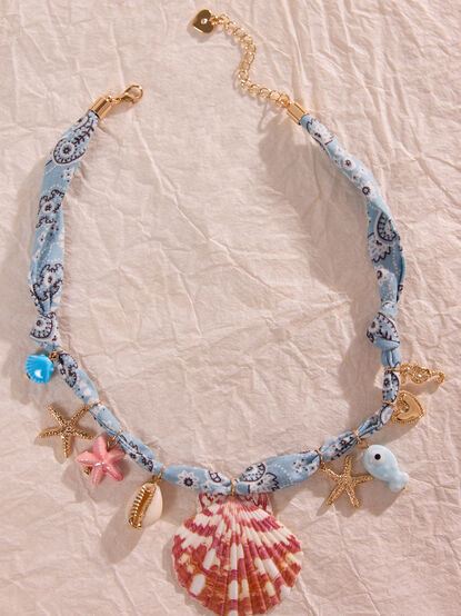 Bandana Shell Charm Necklace - ALTAR'D STATE KIDS