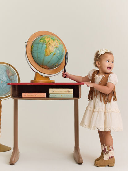 Willa Fringe Dress and Vest Set - AS Kids