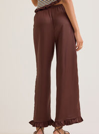 Camille Satin Ruffle Hem Pull-On Pants Detail 5 - AS Kids
