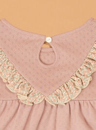 Kate Floral Pointelle Dress Detail 4 - AS Kids