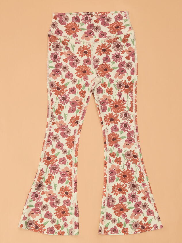 Leah Floral Flare Legging Detail 4 - AS Kids