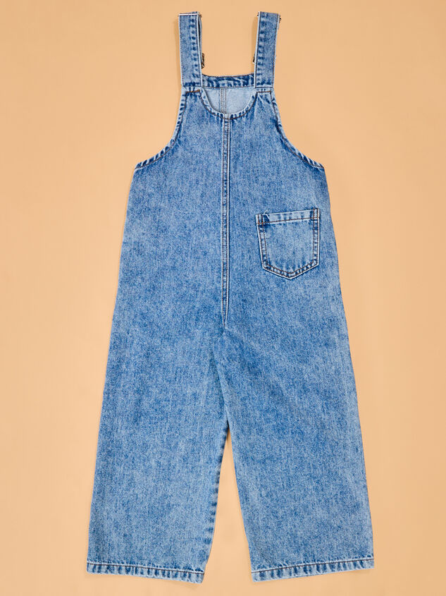 Madelyn Embroidered Daisy Overalls Detail 4 - AS Kids