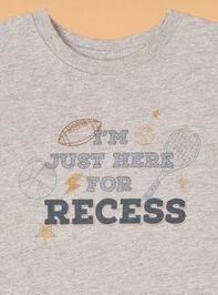 Just Here For Recess Tee Detail 2 - AS Kids