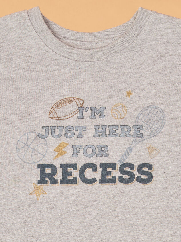 Just Here For Recess Tee Detail 2 - AS Kids