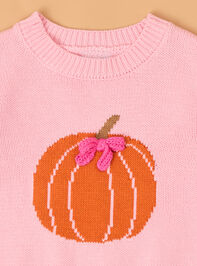 Hazel Pumpkin Sweater Bubble By Mudpie Detail 2 - AS Kids