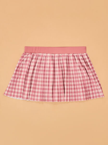 Tatum Gingham Pleated Cheer Skort - AS Kids