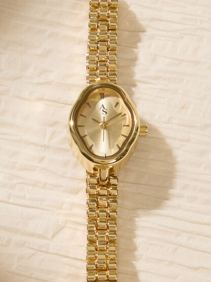 Gold Oblong Link Watch - ALTAR'D STATE KIDS