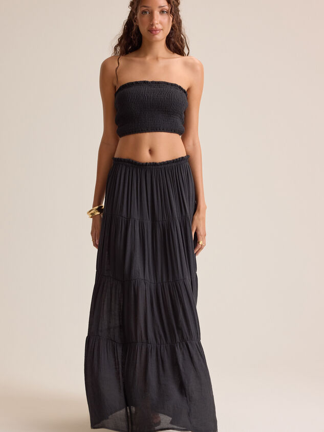Tate Tiered Flowy Maxi Skirt Detail 5 - AS Kids