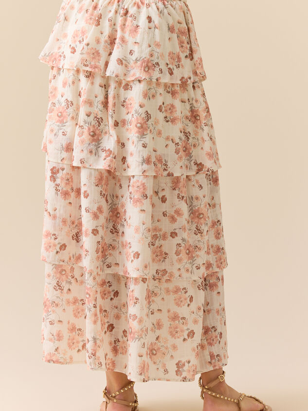 Evara Tiered Midi Skirt Detail 4 - ALTAR'D STATE KIDS