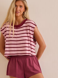 Podium Stripe Open Back Tee Detail 5 - AS Kids