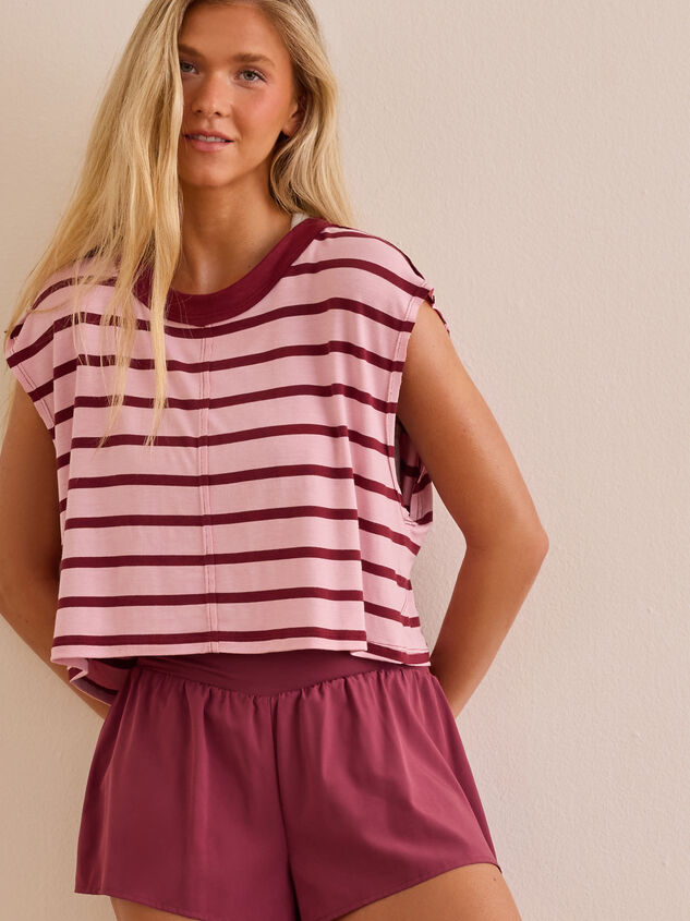 Podium Stripe Open Back Tee Detail 5 - AS Kids