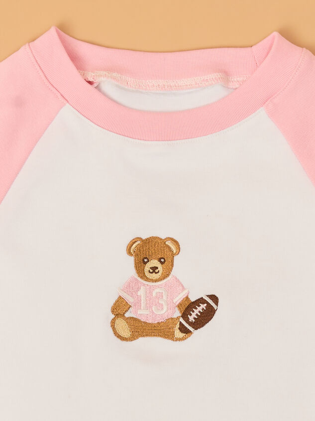Emma Embroidered Tee and Plaid Skirt Set Detail 2 - AS Kids