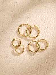 18K Gold Huggie Hoop Set - AS Kids
