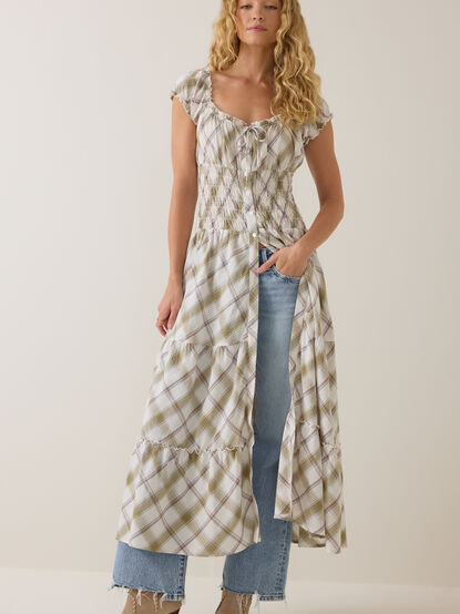 Delphine Plaid Kimono - AS Kids