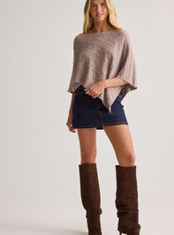 Constance Cable Knit Poncho Detail 3 - AS Kids