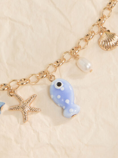 Cora Polka Dot Fish Charm Dangle Bracelet - ALTAR'D STATE KIDS