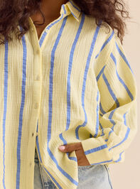 Vienna Striped Button Down Top Detail 3 - AS Kids