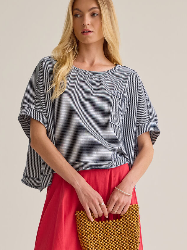 Abigail Stripe Cropped Tee - AS Kids