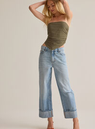 Augusta High Rise Roll Cuff Jeans Detail 6 - AS Kids