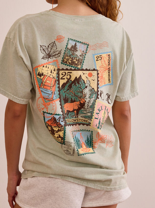 Fall Postcard Graphic Tee Detail 5 - AS Kids