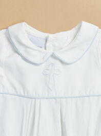Joseph Embroidered Cross Bubble by Mudpie Detail 2 - ALTAR'D STATE KIDS