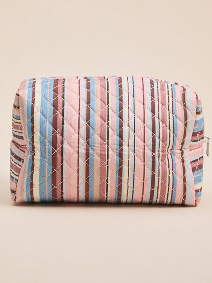 Sims Stripe Quilted Makeup Bag - AS Kids