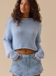 Daniella Eyelet Denim Mini Skirt - ALTAR'D STATE KIDS