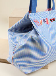 Americana Tie Up Tote Bag Detail 5 - AS Kids