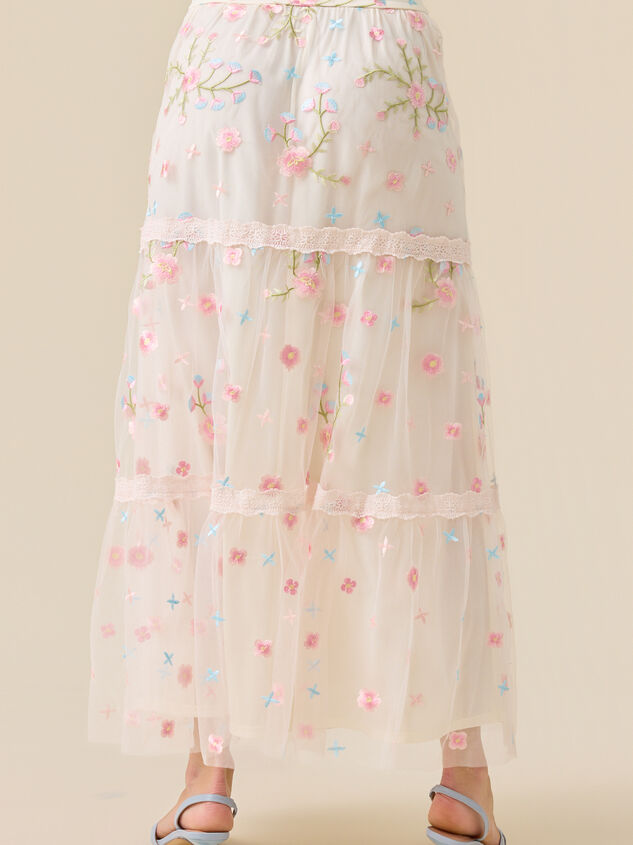 Ambrose Floral Embroidered Maxi Skirt Detail 5 - ALTAR'D STATE KIDS