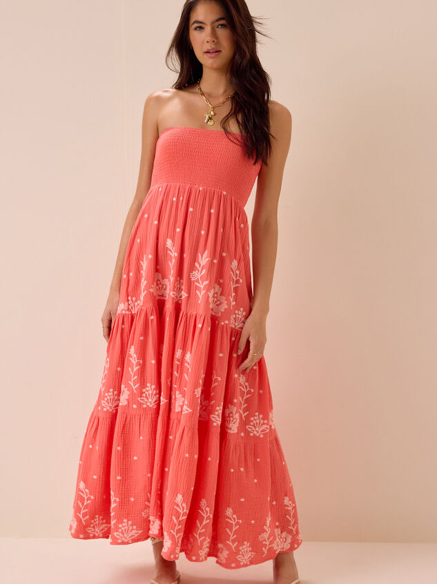 Melanie Strapless Maxi Dress Detail 2 - AS Kids