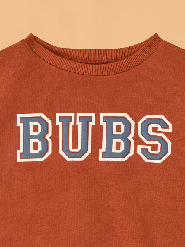 Bubs Graphic Long Sleeve Toddler Crewneck Detail 2 - AS Kids