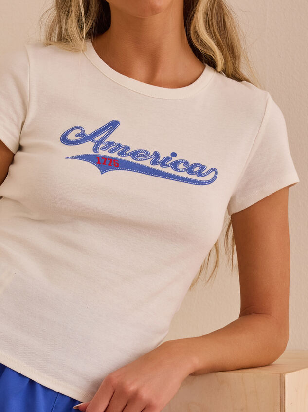 America 1776 Baby Tee Detail 2 - ALTAR'D STATE KIDS