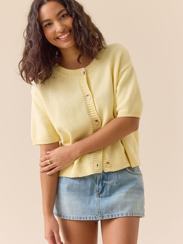 Rosie Short Sleeve Cardigan Detail 3 - AS Kids