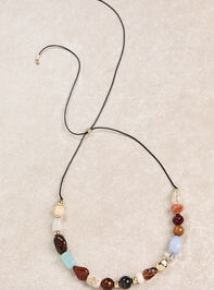 Tidal Drift Multi Colored Long Necklace Detail 2 - AS Kids