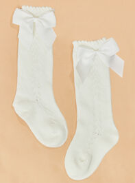 Lacey Pointelle Bow Socks - AS Kids