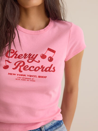 Cherry Records Baby Tee - ALTAR'D STATE KIDS