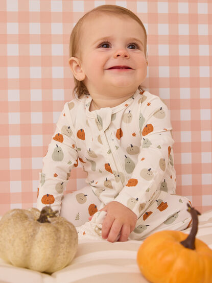 Happy Harvest Pumpkin Footie - AS Kids