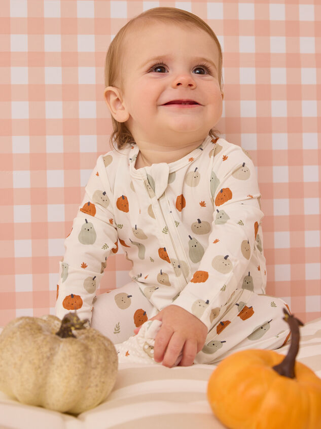 Happy Harvest Pumpkin Footie - AS Kids