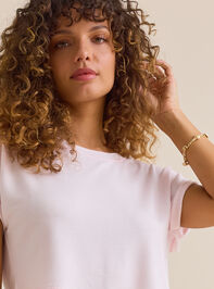 Abbey Cropped Stripe Tee Detail 2 - ALTAR'D STATE KIDS