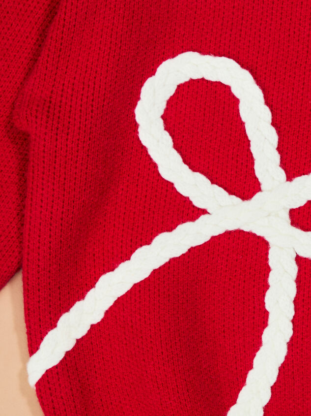 Braided Bow Sweater Detail 3 - AS Kids