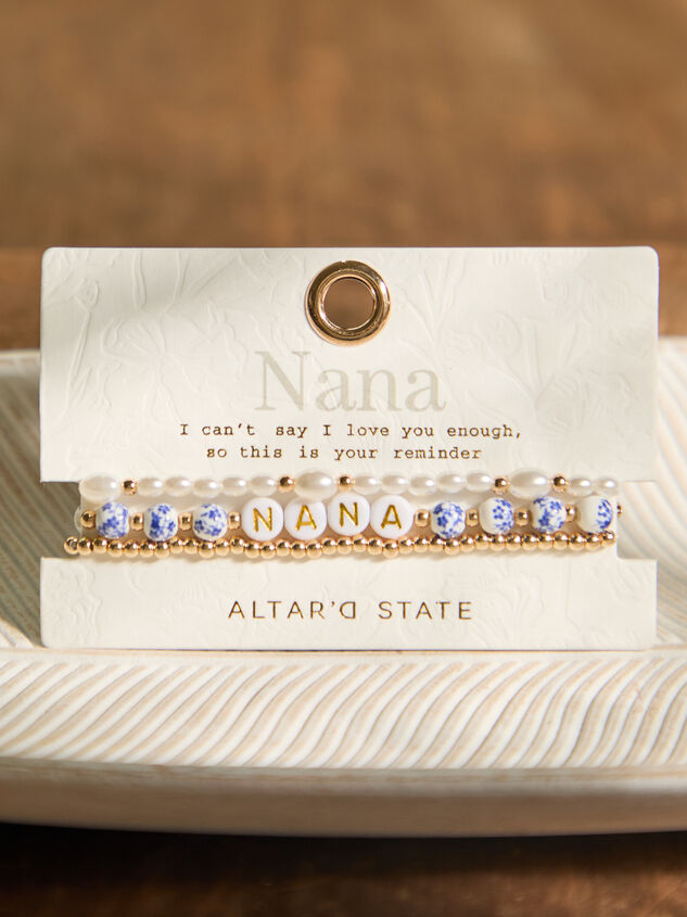 Nana Painted Bead Bracelet Set Detail 3 - ALTAR'D STATE KIDS
