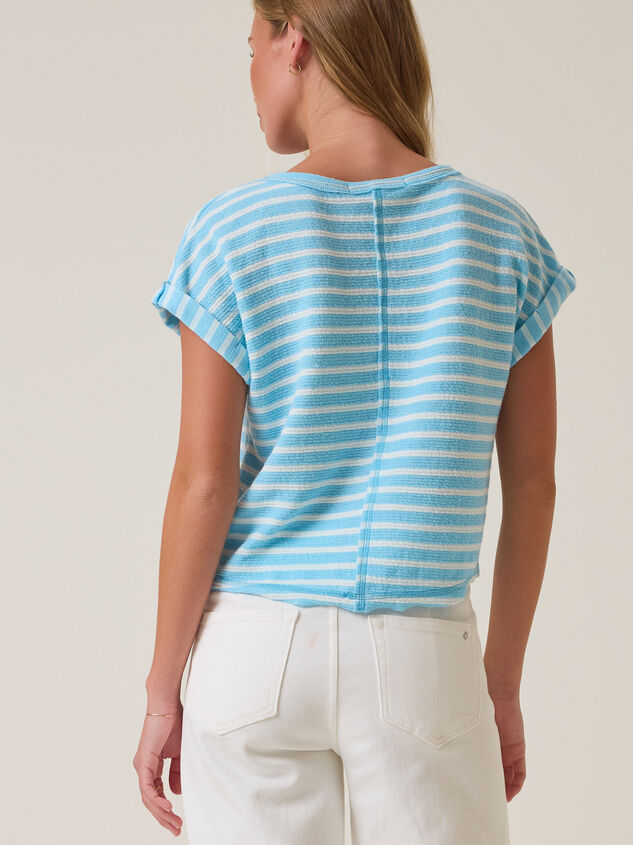 Hattie Stripe Roll Sleeve Crew Detail 5 - AS Kids