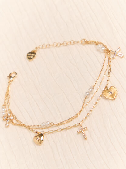 18K Gold Dainty Charm Bracelet - AS Kids