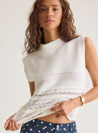 Emmeline Mock Neck Sweater Vest Detail 2 - AS Kids