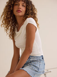 Gianna Embellished Denim Shorts Detail 3 - ALTAR'D STATE KIDS