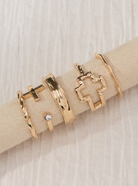 Gold Open Cross Ring Set - ALTAR'D STATE KIDS