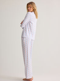 Anna Floral Striped Mama PJ Set Detail 5 - AS Kids