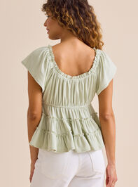Jilliann Tiered Babydoll Top Detail 4 - AS Kids