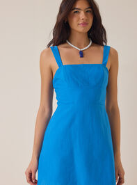 Alisha Linen Mini Dress Detail 3 - AS Kids